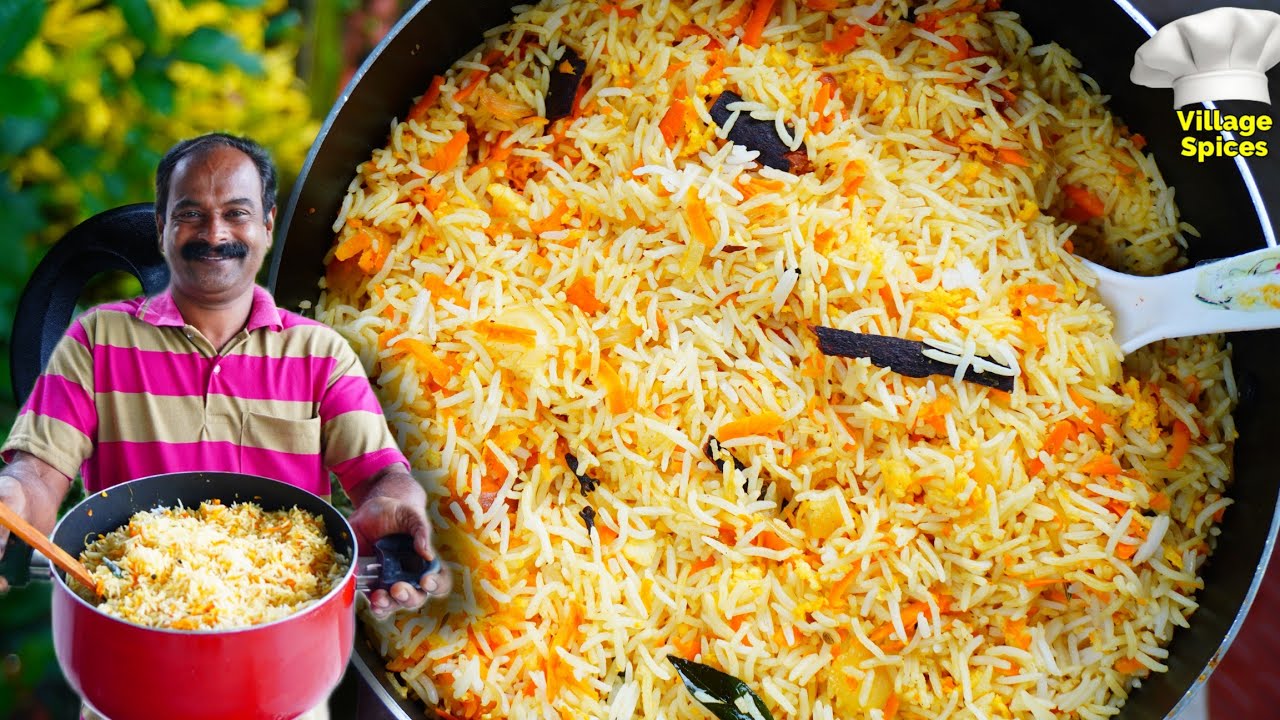 ക്യാരറ്റ് റൈസ് ഇനി ആർക്കും എളുപ്പത്തിൽ ഉണ്ടാക്കാം 😋 | Carrot Rice | Keralastyle | Village Spices