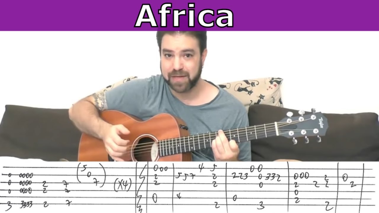 Fingerstyle Tutorial: Africa [Full Instrumental] - Guitar Lesson w/ TAB