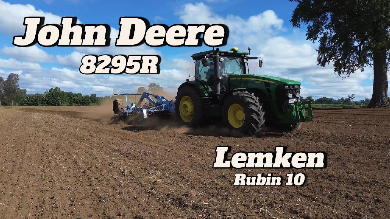 Preparación de suelo para siembra de maíz -John Deere 8295R + Lemken Rubin 10