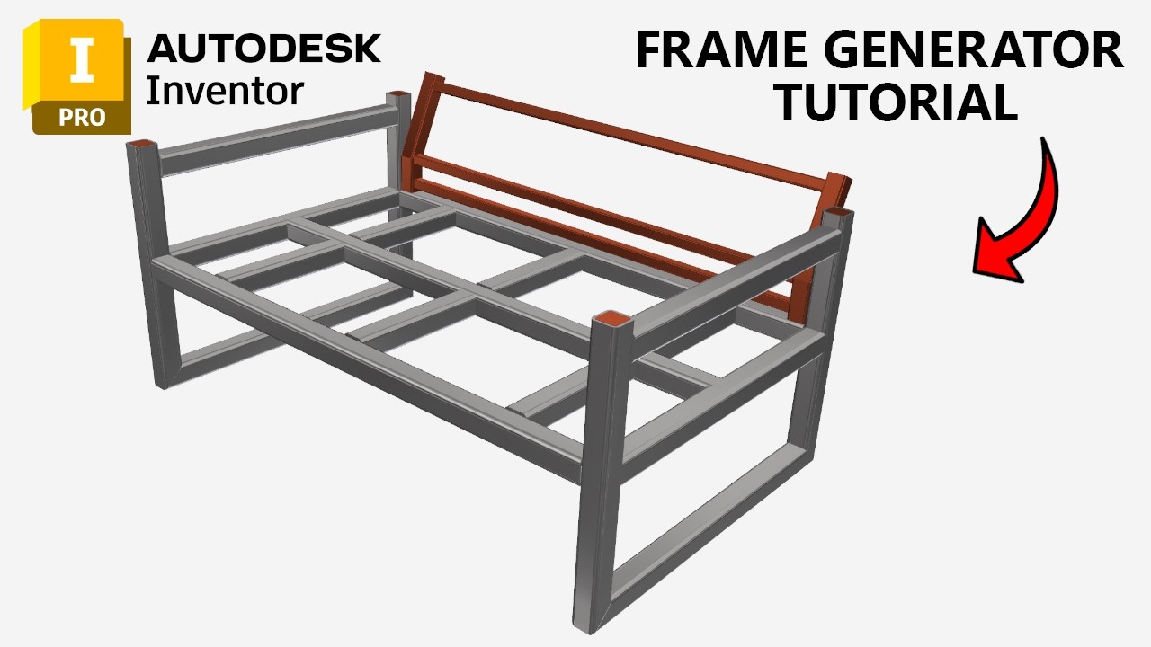 Frame Generator Exercise for COMPLETE Beginners in Autodesk Inventor