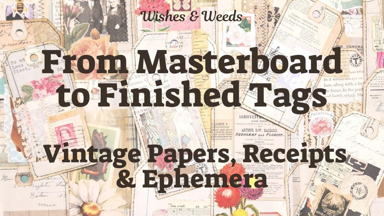 From Masterboard to Finished Tags | Vintage Papers, Receipts & Ephemera