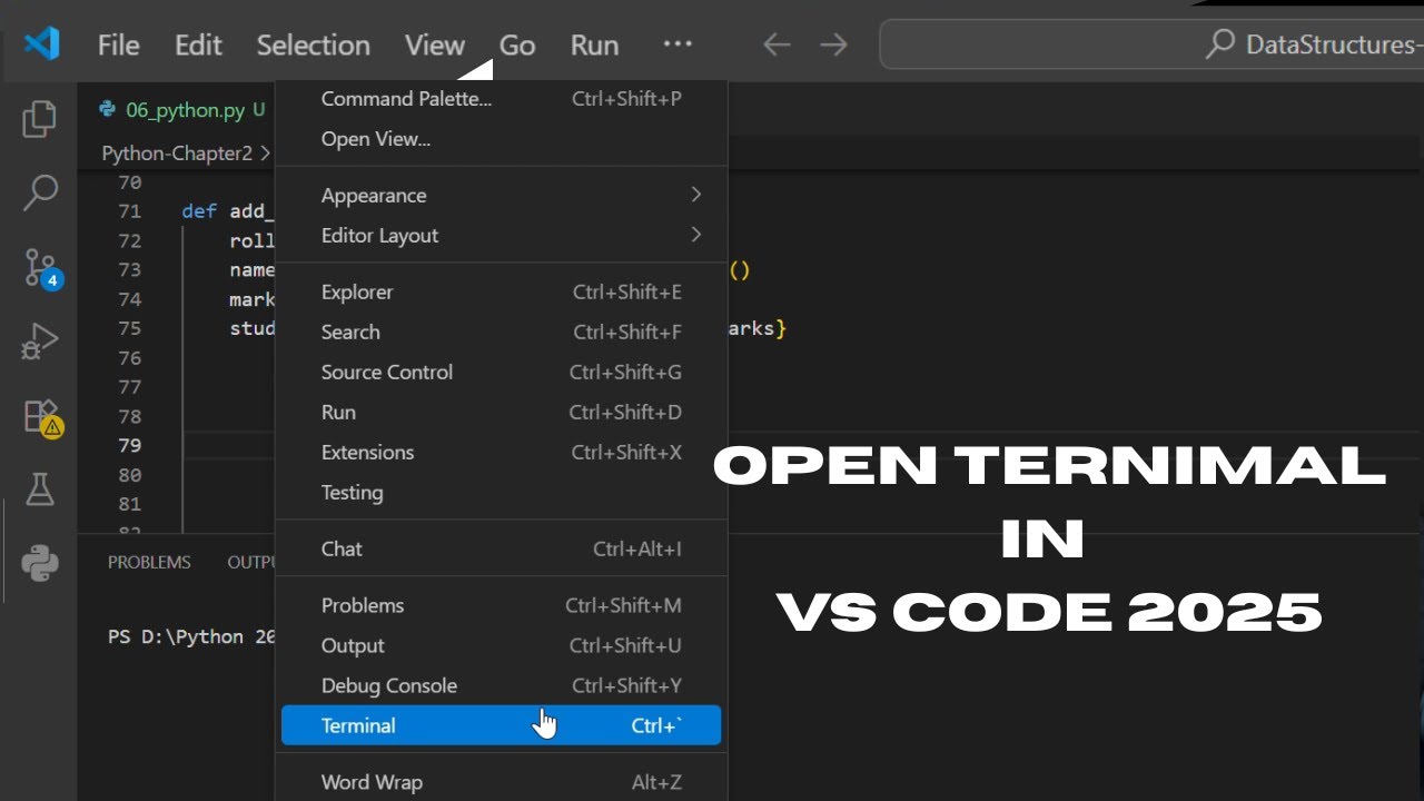 How to Open Terminal in VS Code | Integrated Terminal Shortcut & Setup (2025 Guide) - Visual Studio