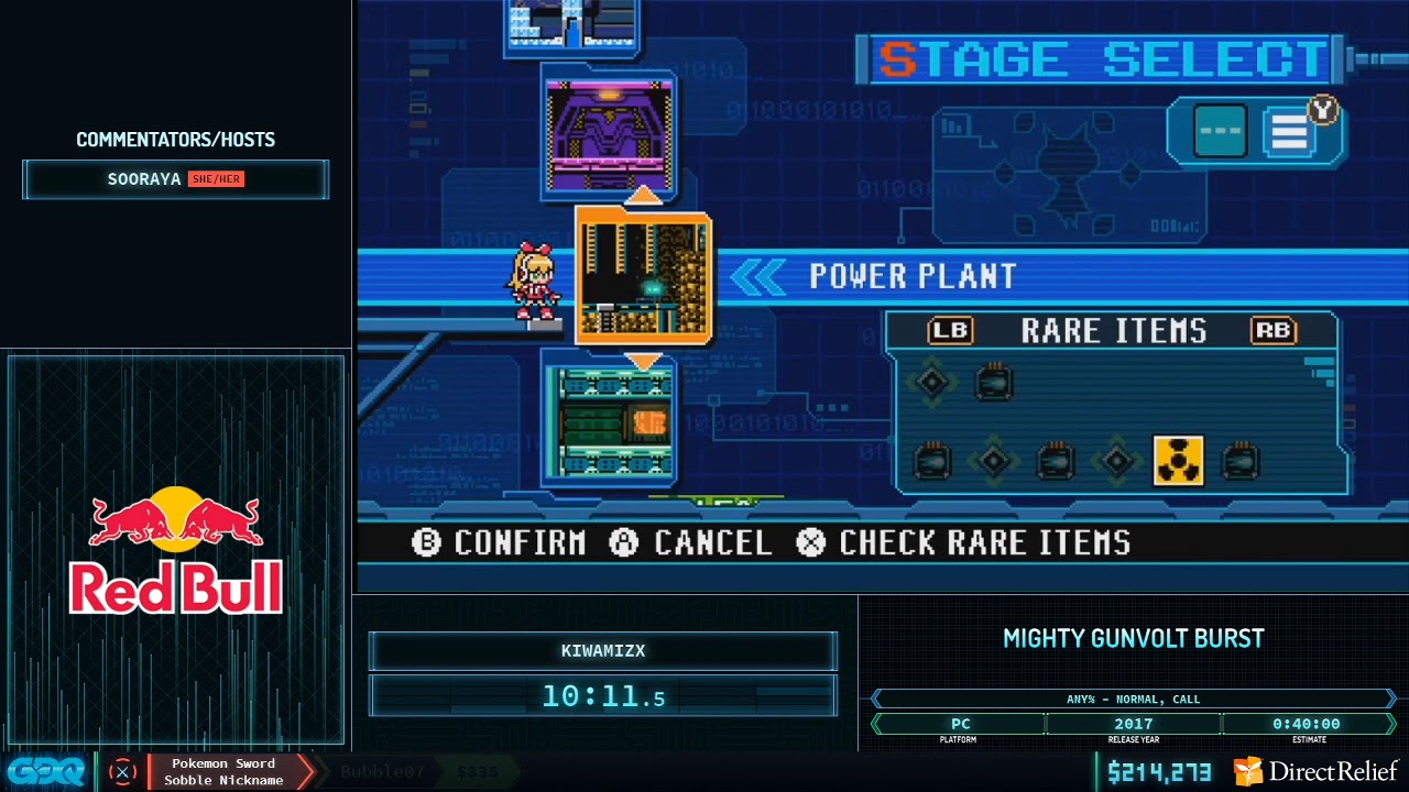 Mighty Gunvolt Burst by KiwamiZX in 36:57 - Corona Relief Done Quick