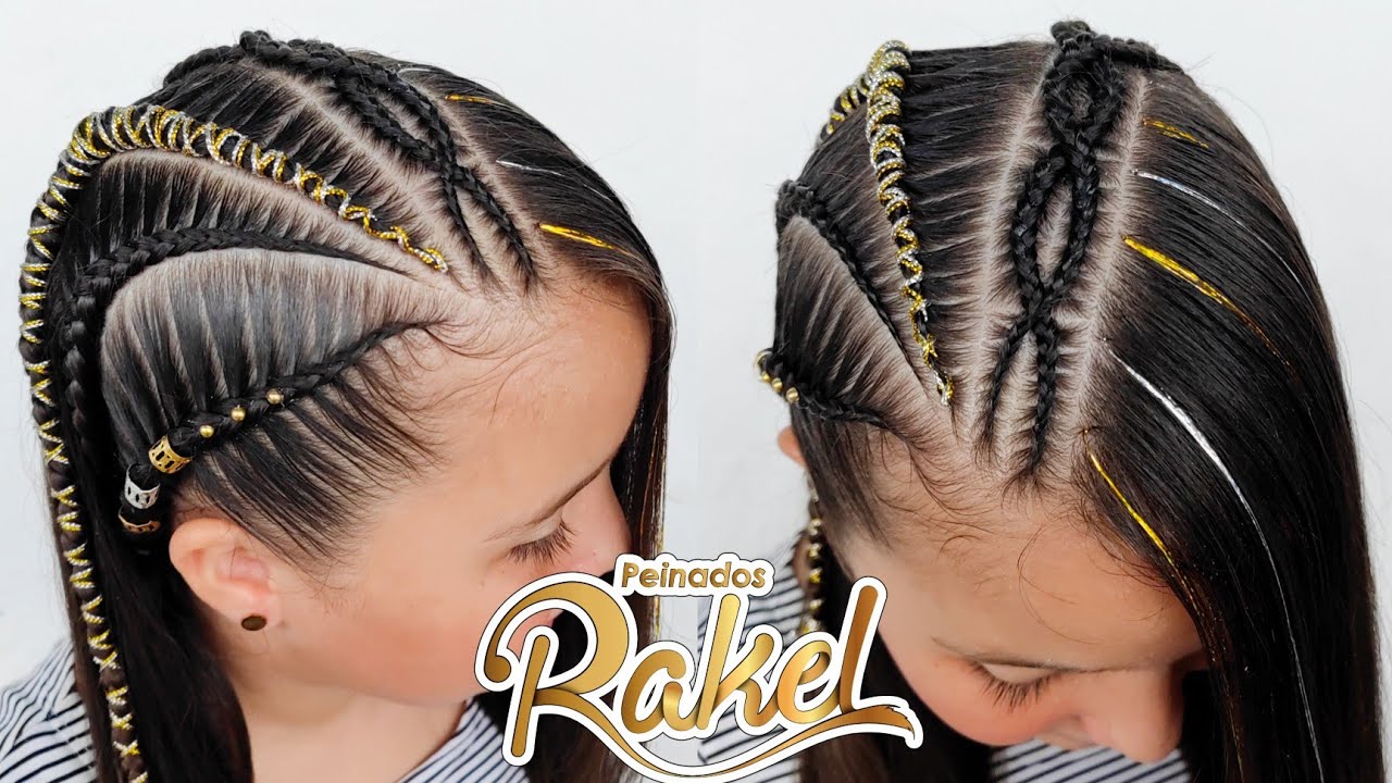 Trenza Juveniles/ Peinado Con Cabello Suelto E Hilo Holografico/ Hairstyle For Girls