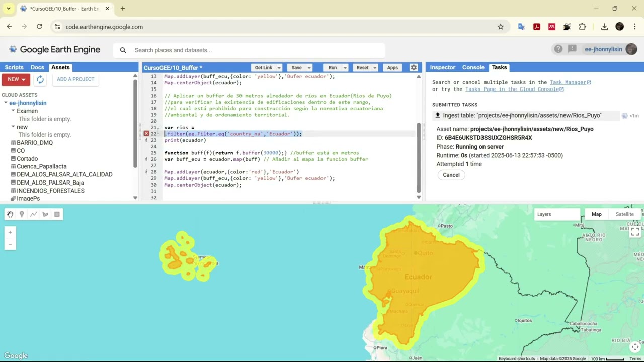 10_Buffers en GEE(Google Earth Engine)