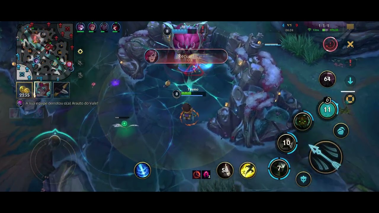 23° partida 🕷️🍄Derrota. Mas desistir não é opção. #teemo #wildrift 