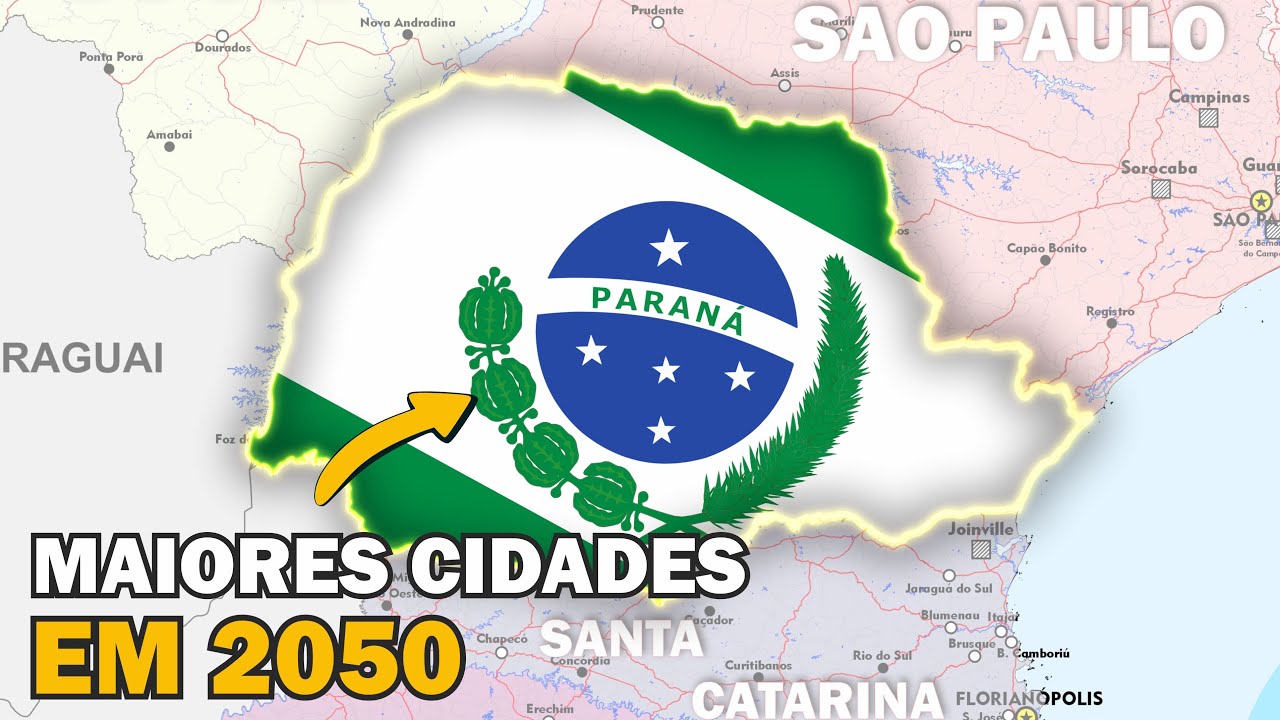 Os 20 maiores municípios do Paraná em 2050