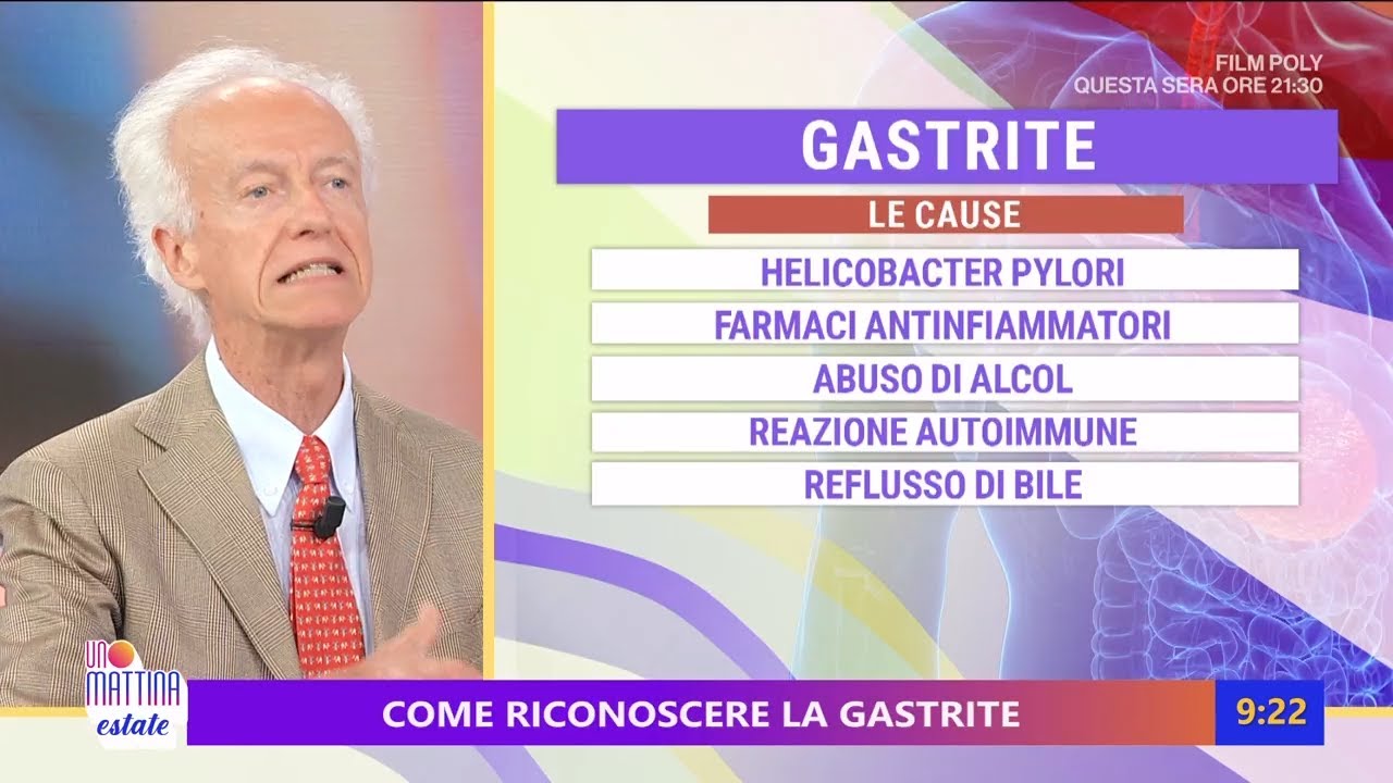 Gastrite: una malattia a volte asintomatica - Unomattina estate 13/08/2025