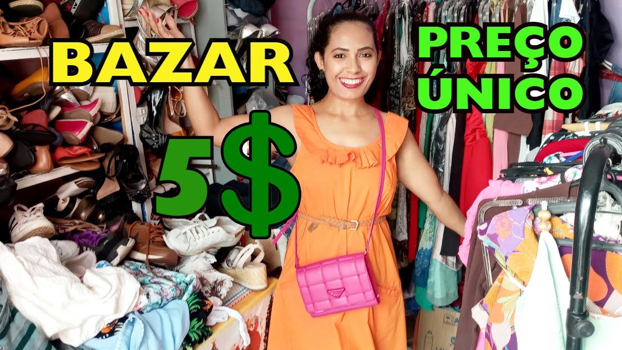 FUI NO BAZAR DE PREÇO ÚNICO ( 5 reais) EM NOVA SERRANA-MG l Em brechó comigo...