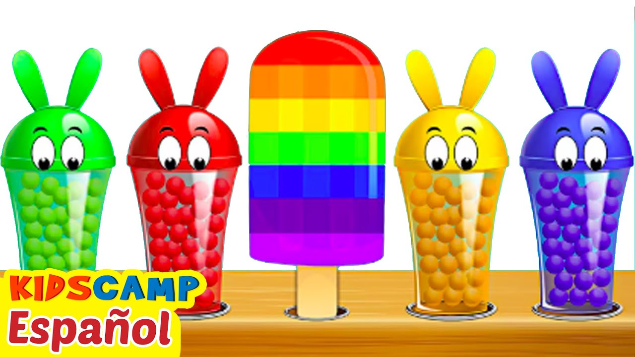 Campo infantil | Paletas Helados de Conejitos de Colores | Bolas de Colores