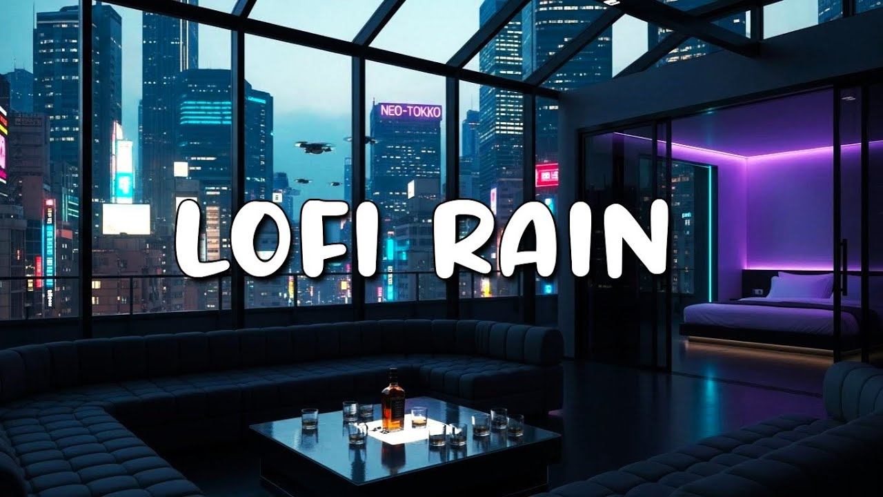 Deep Focus Lofi — Rainy Neon City | Chill Study Beats