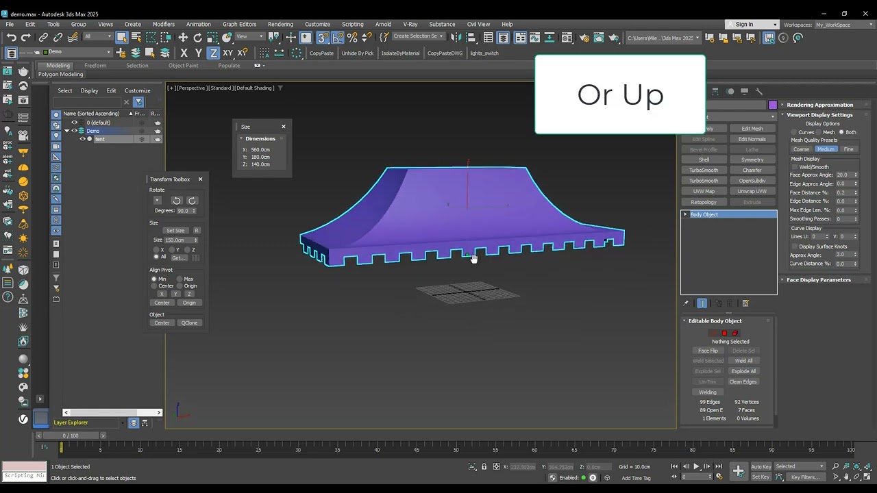 3DS Max - Set The Size Of A Mesh