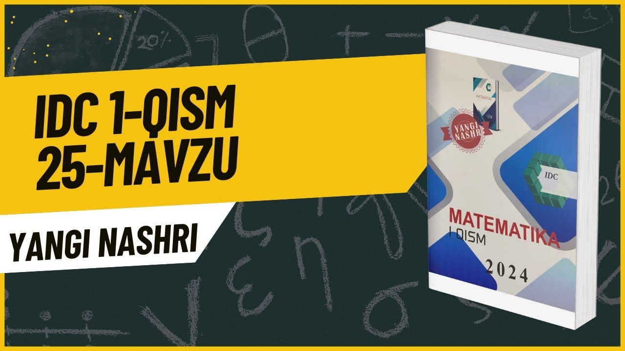 Idc1 1-qism 25-mavzu Chiziqli funksiya IDC yangi nashri #idc #maths #education