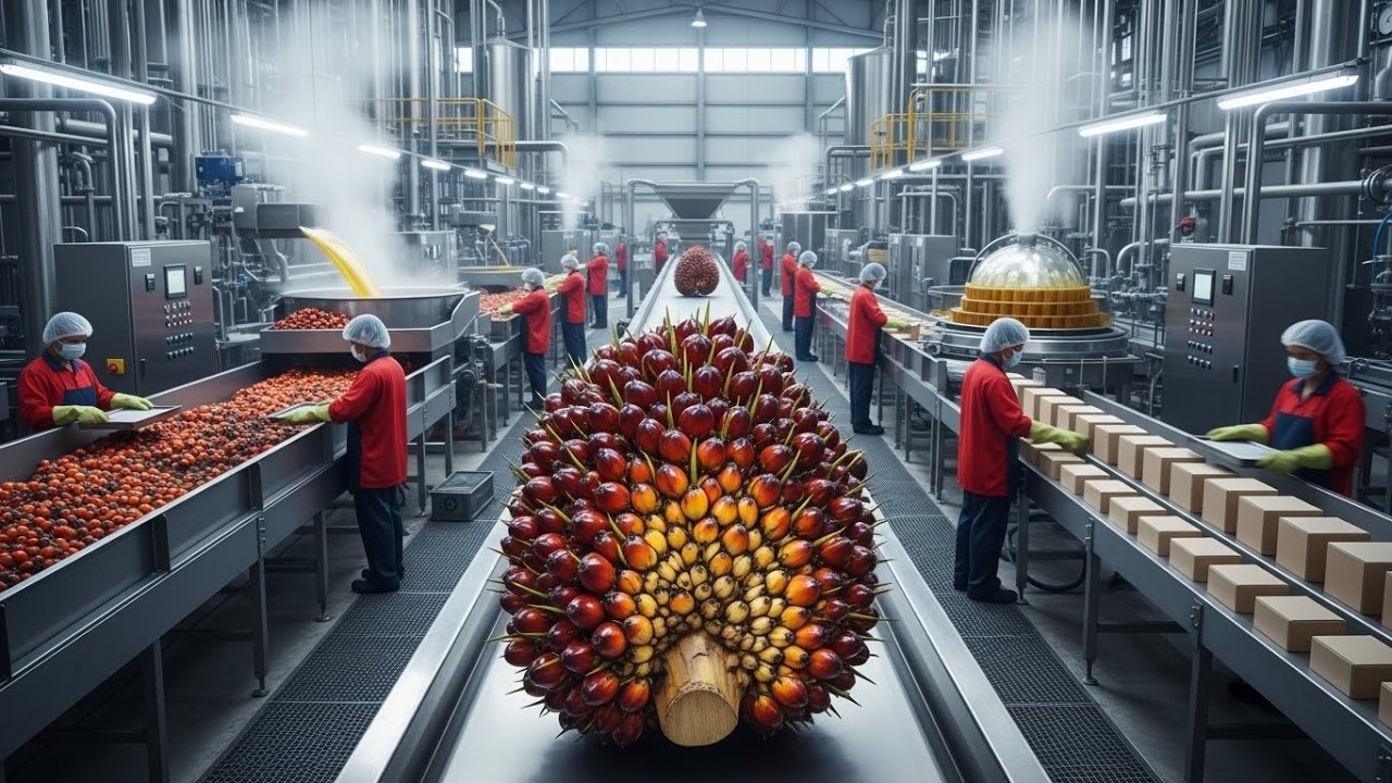 Inside Mass Production: Palm Oil Supply Chain EXPOSED (Full Process) | From Plantation to Refinery