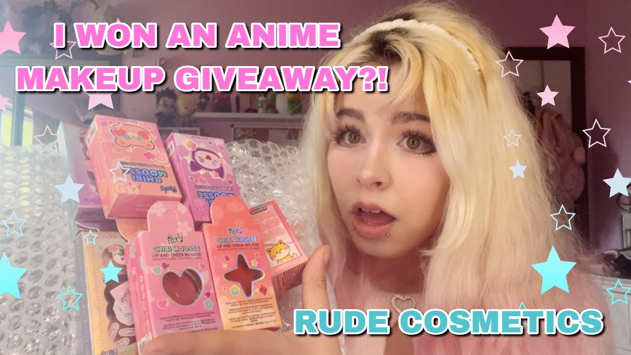 I WON AN ANIME MAKEUP GIVEAWAY!? - Rude Cosmetics Manga Collection unboxing