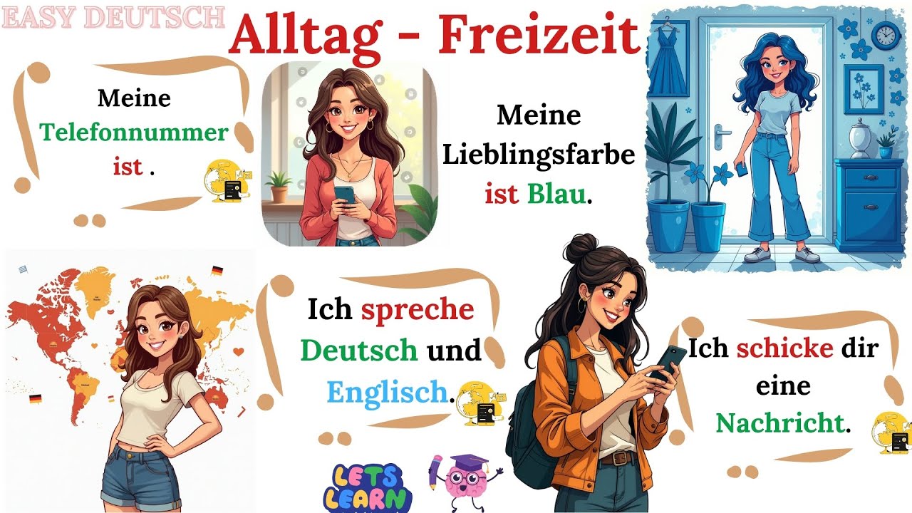 🎯 Die TOP 200 Sätze für Deutsch-Anfänger | Alltag & Freizeit 🚲