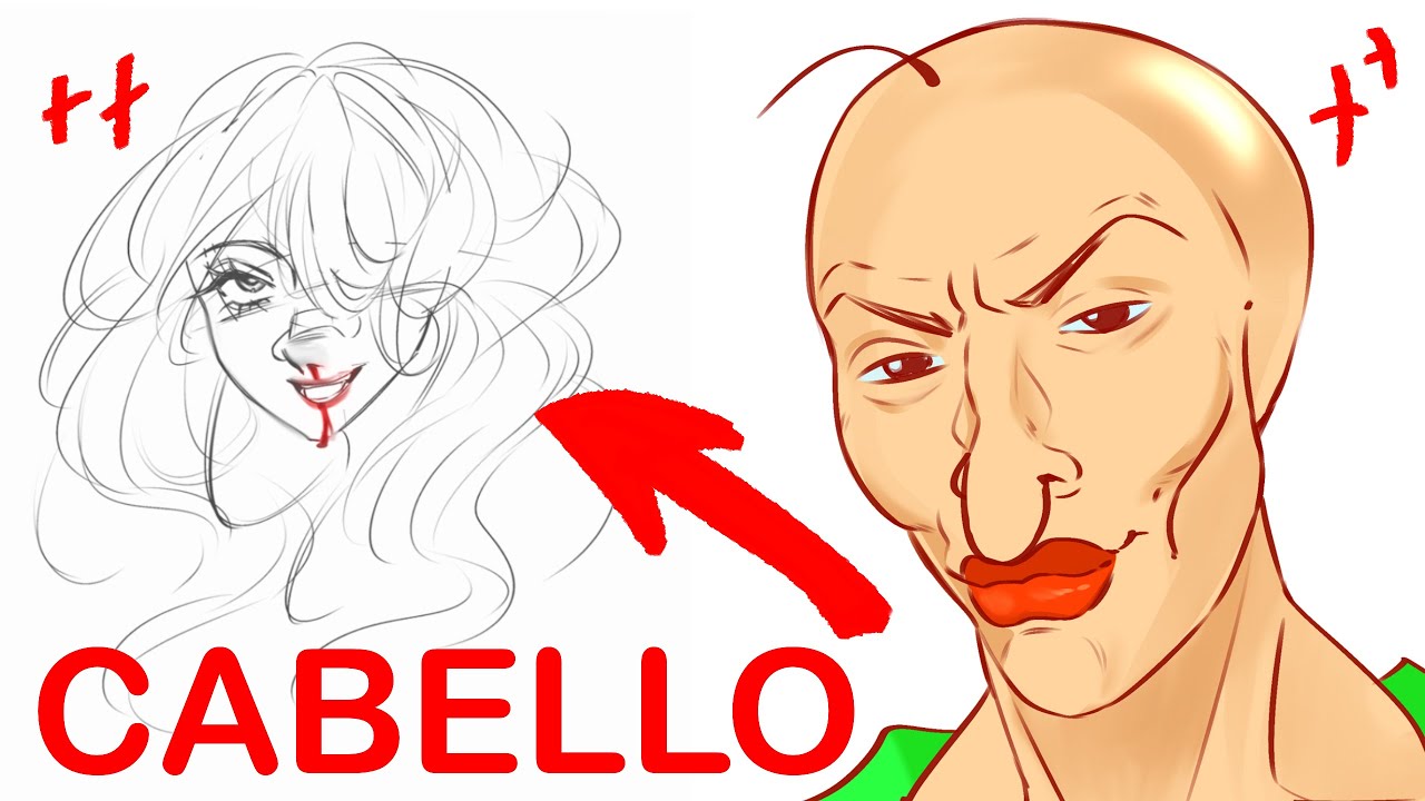 ¡Dibuja CABELLO como un PROFESIONAL en 9 MINUTOS! | Cómo dibujar cabello fácil y rápido