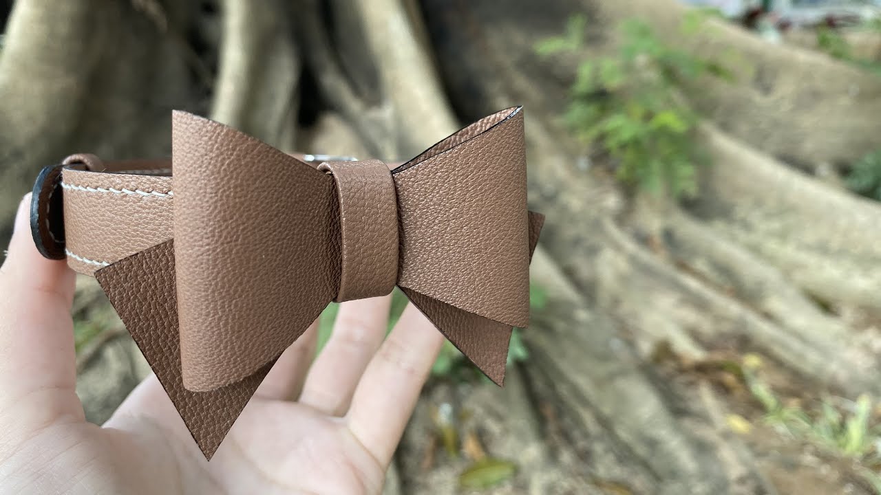 No.25 Making leather dog collar/ bow tie/ choker