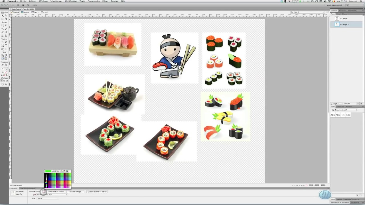 Creating a website with Adobe Fireworks - full HD video