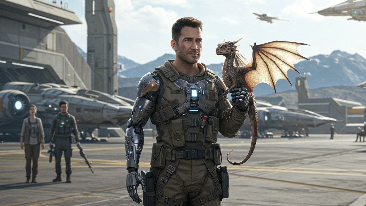 Piloto humano juega con un dragón discapacitado — sin saber que el almirante de la Federación miraba