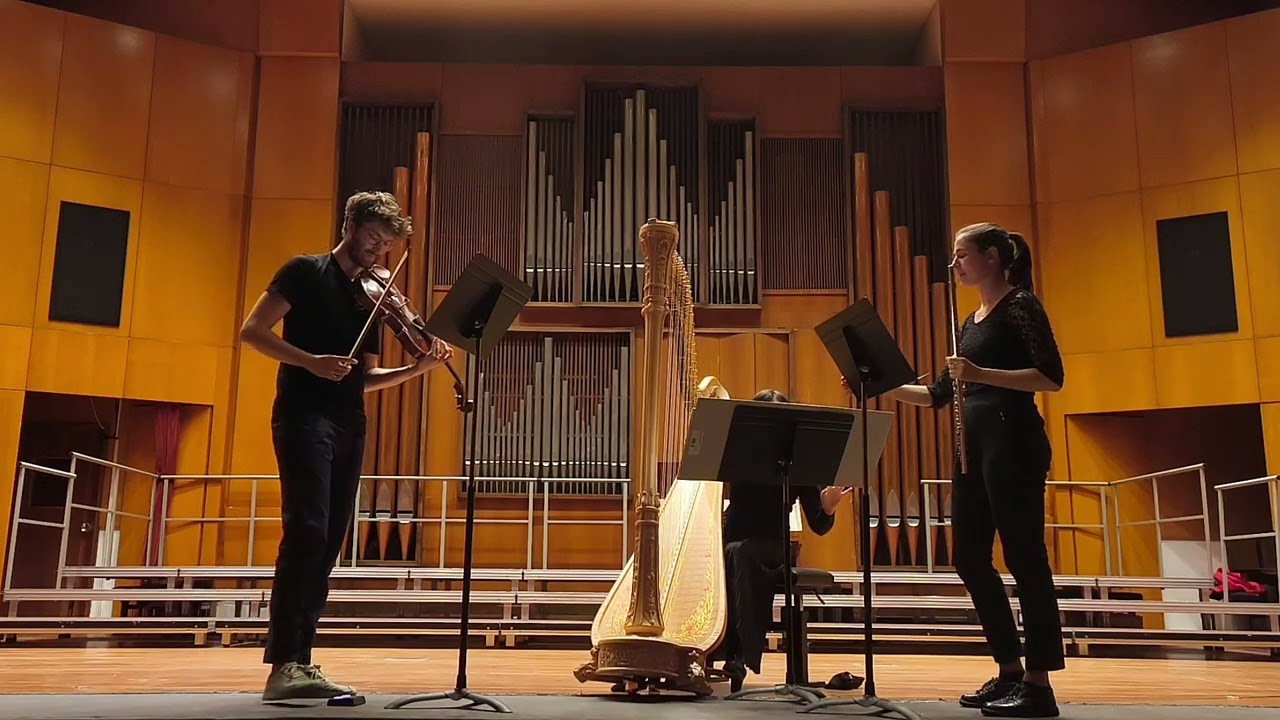 Debussy Sonata, Trio per viola, flauto e arpa.