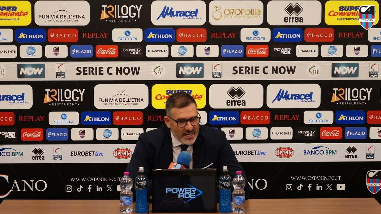 📌  𝗣𝗼𝘀𝘁 𝗚𝗮𝗿𝗮  👉🏻 Catania-Sorrento🎤 Mister Lucarelli