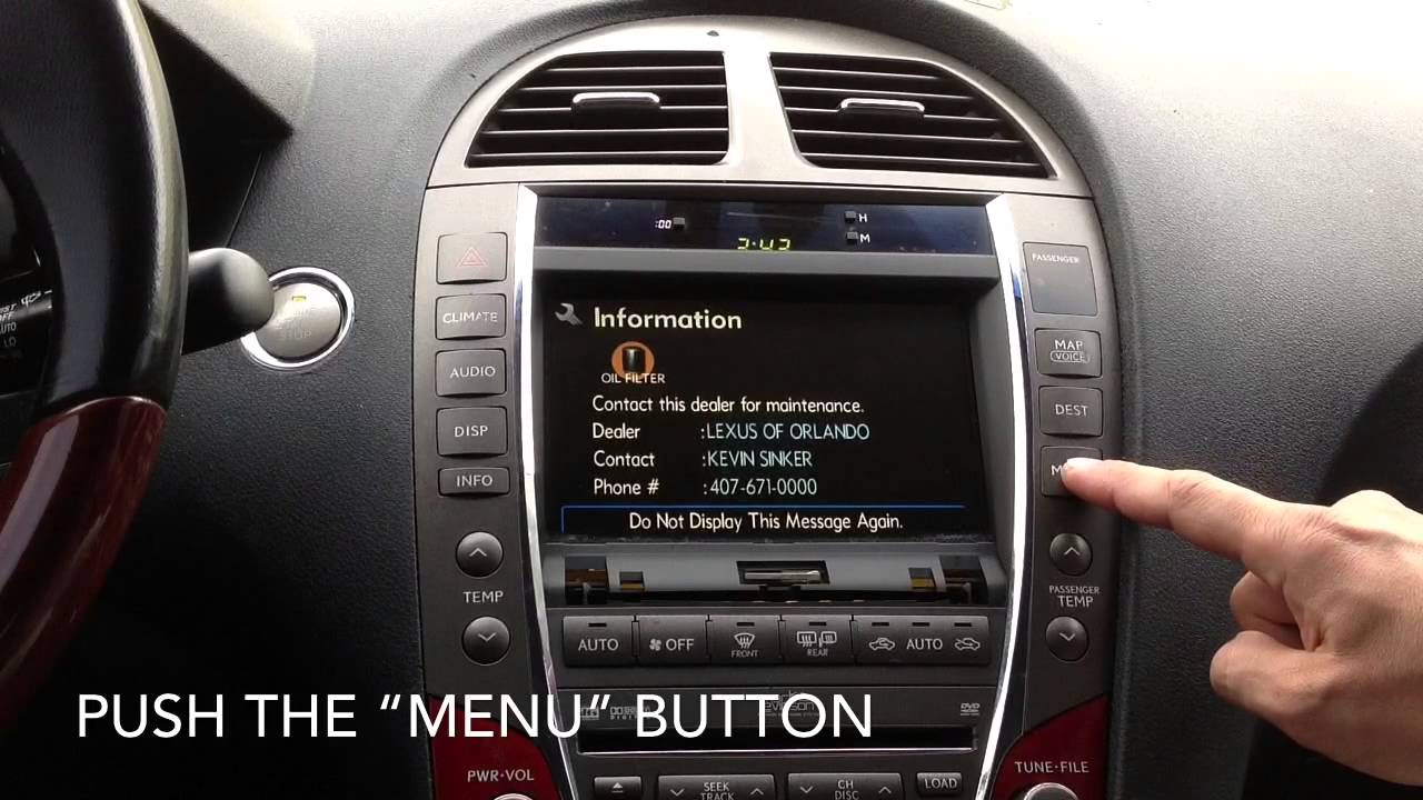 2007-2012 Lexus ES350 Navigation DVD
