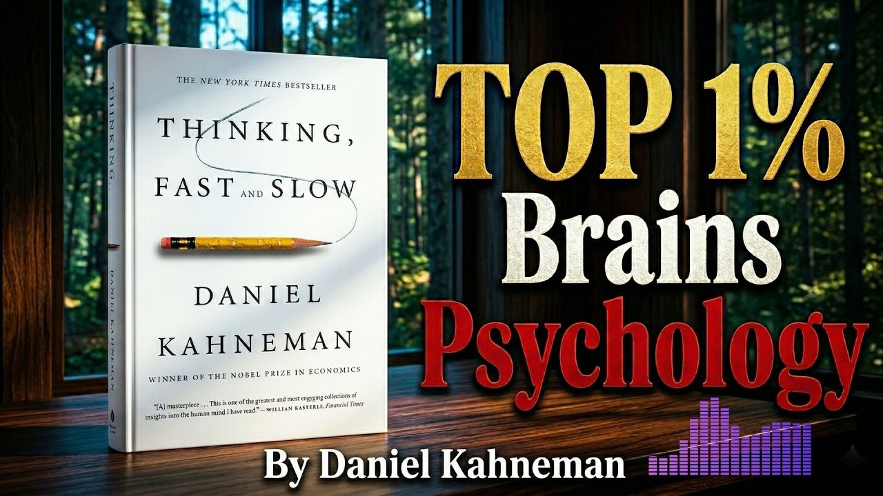 Top 1% Brains Psychology Thinking, Fast and Slow 🔥Book Summary🔥