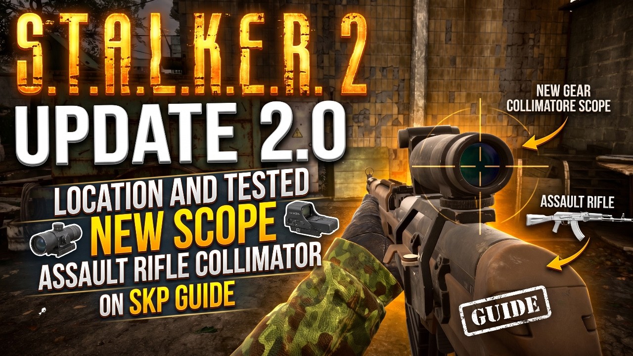 Stalker 2 Update 2.0: Location And Tested New Scope Assault Rifle Collimator Red Dot On SKP Guide