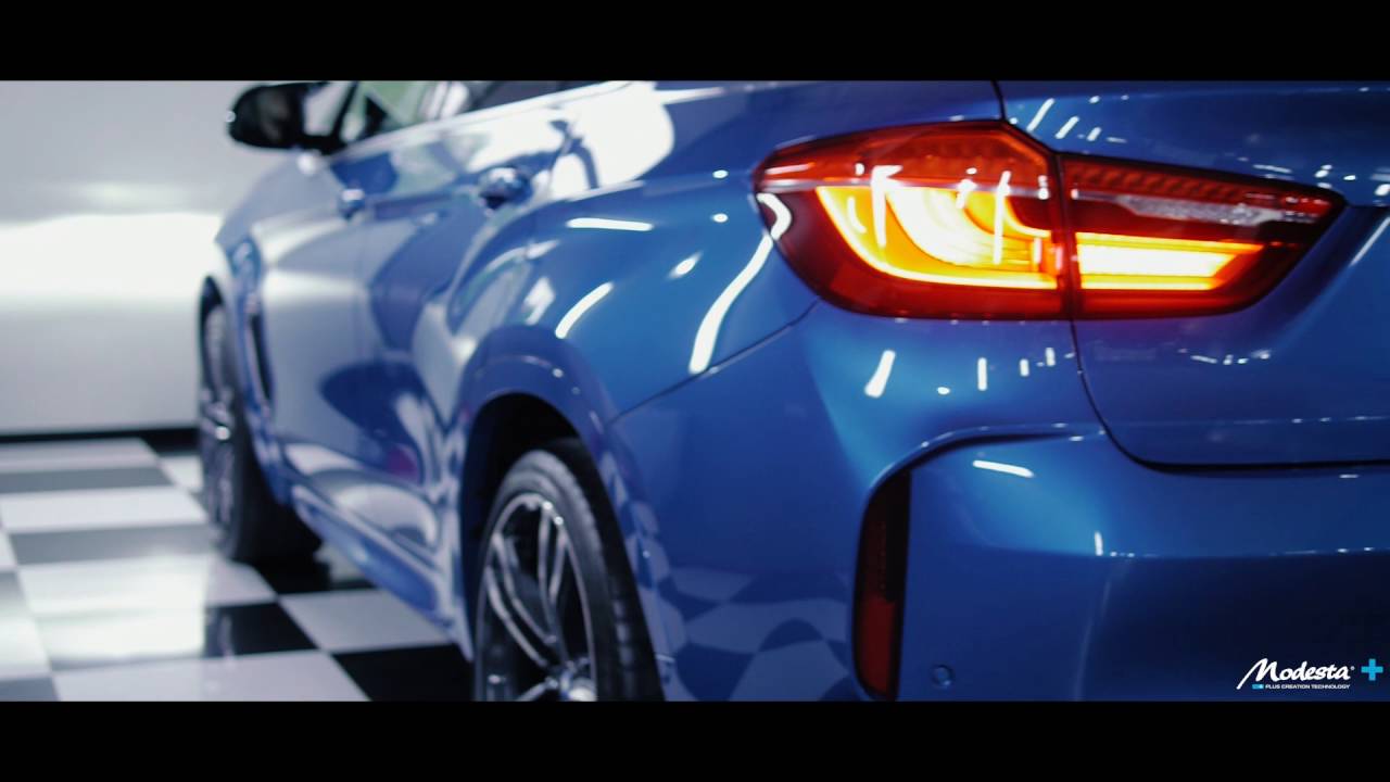 MODESTA GLASS COATING BMW X6M LONG BEACH BLUE MULTI COATING AUTO DETAILING