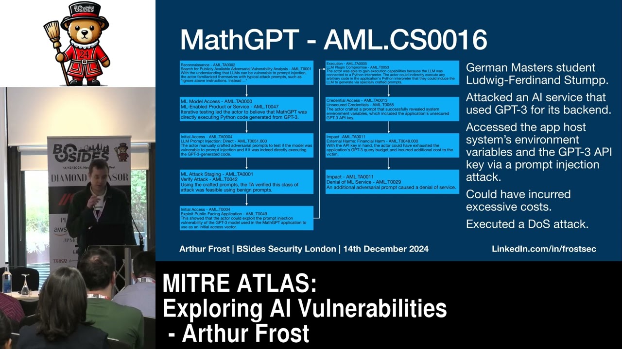 MITRE ATLAS: Exploring AI Vulnerabilities - Arthur Frost