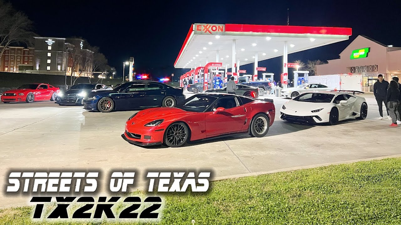 TX2K22 Night Full of the BEST Street Racing in Texas! (1000hp 5.0, 900hp Hellcat, Z06, Lambo & MORE)