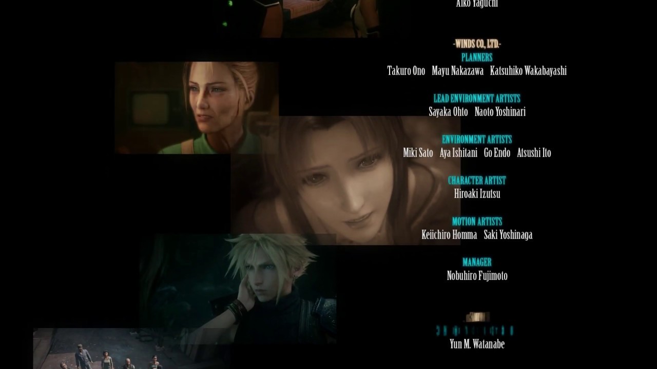 Final Fantasy VII Remake Credits