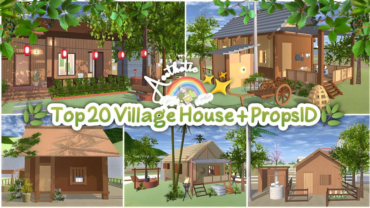 Top 20 Village House + PropsID 🌿✨ : Sakura School Simulator