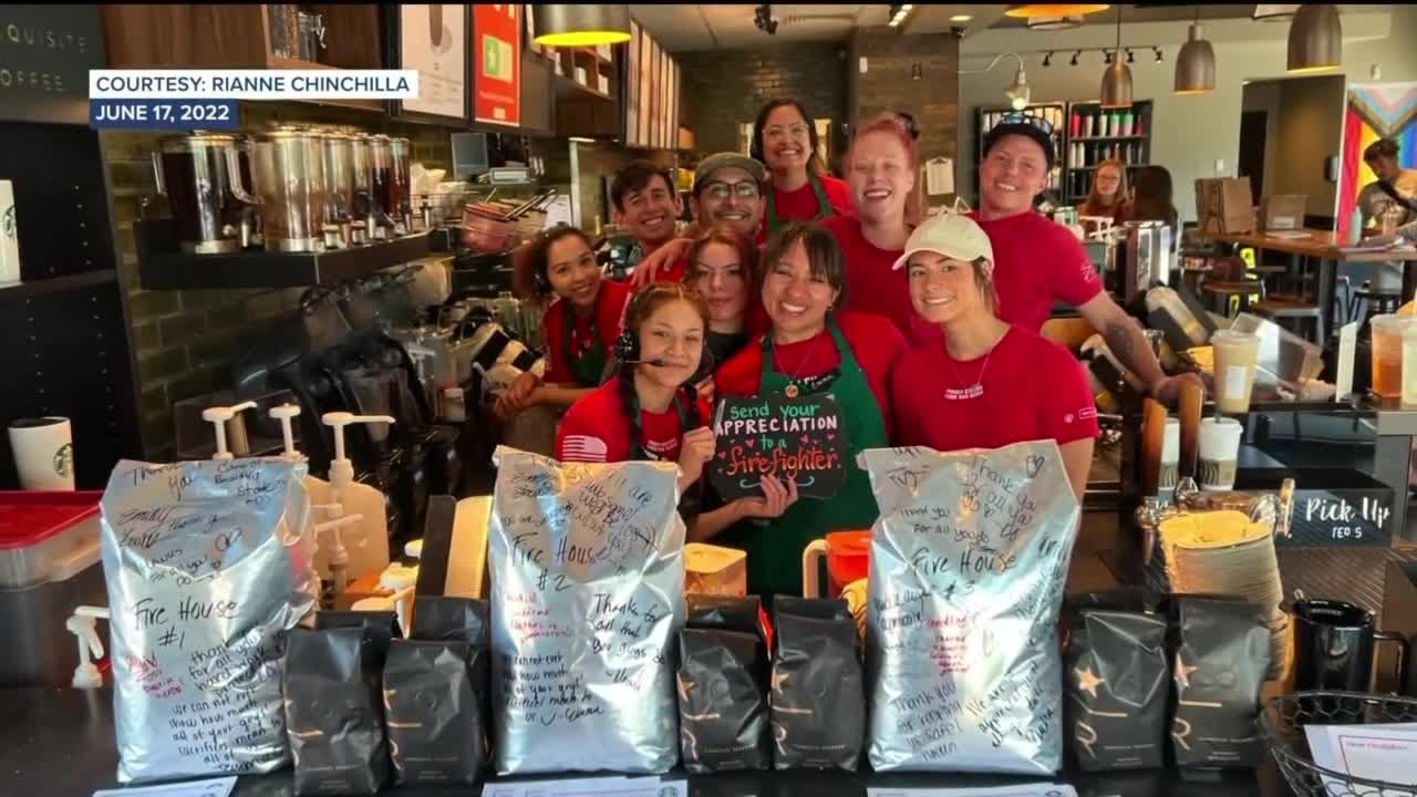 Local Starbucks manager pays it forward to local firefighters for saving her home