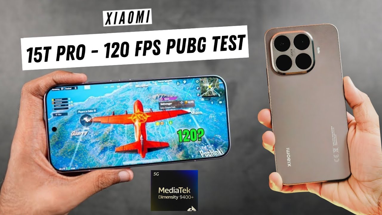 Xiaomi 15T Pro PUBG Test 120 FPS - Live FPS Meter, Battery, Performance & Heating | PUBG 4.0 Update