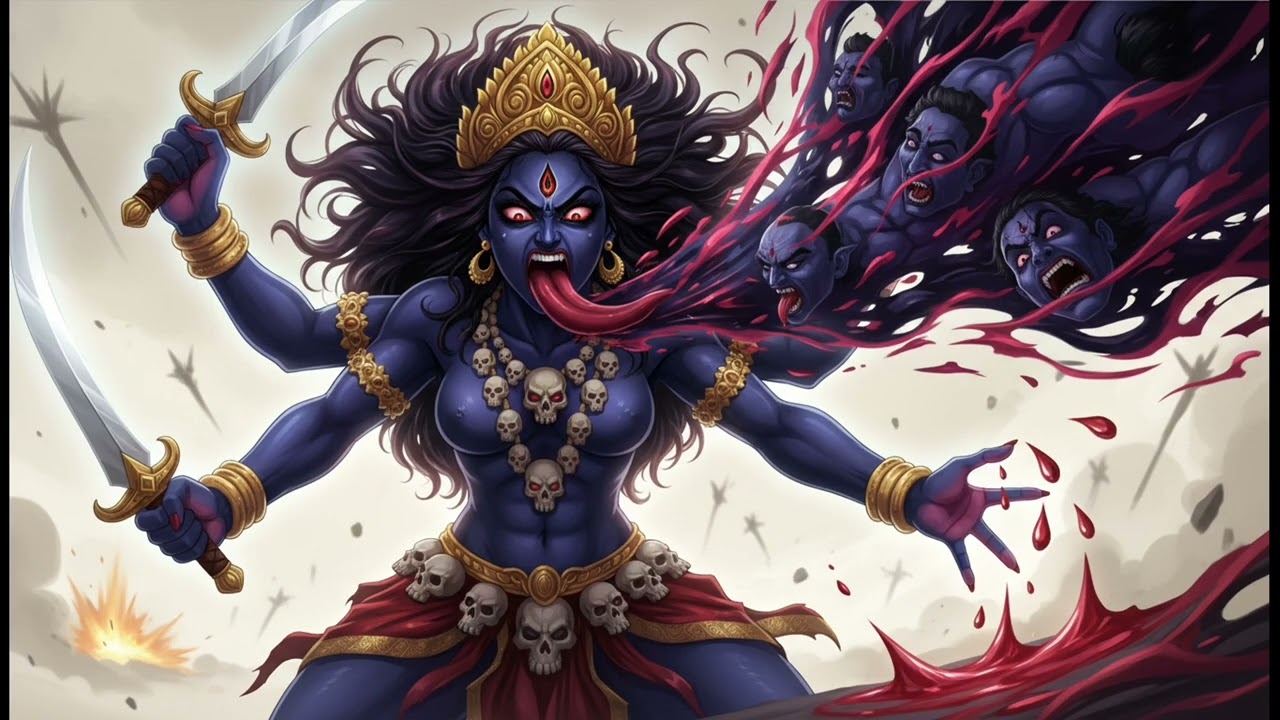 काली मां का जन्म और रक्तबीज का अंत