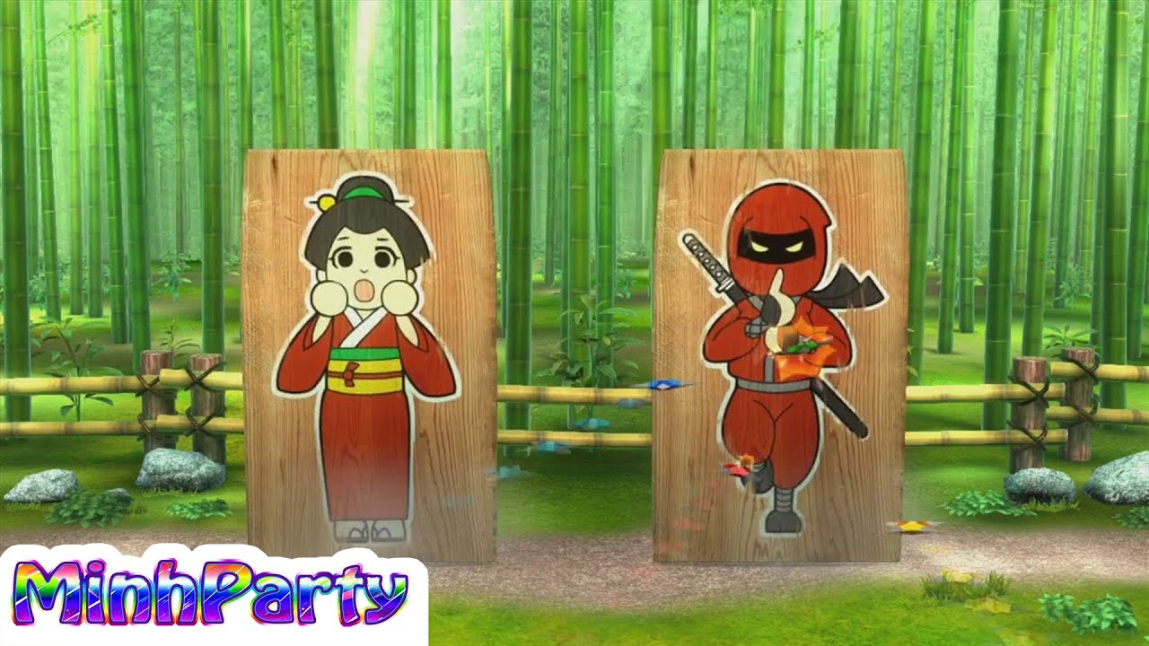 Wii Party U Minigames Gameplay Dojo Domination #21 @MINH PARTY U
