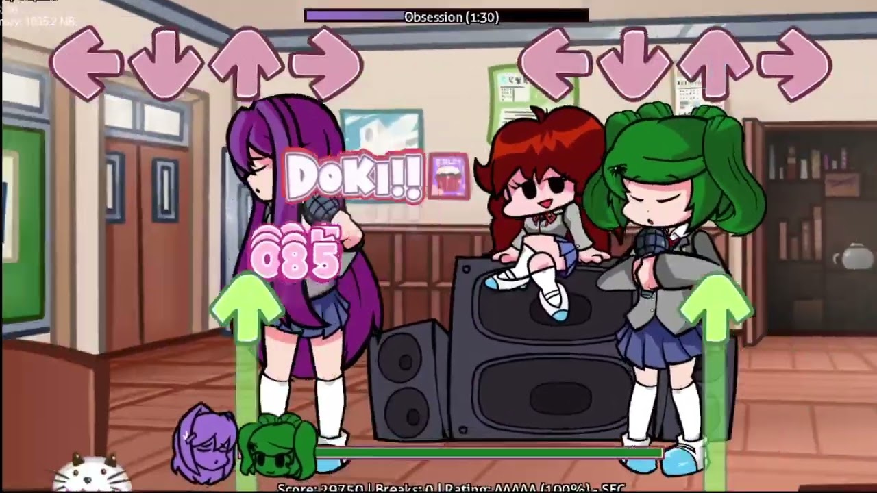 FNF เพลง Obsession Yuri vs Amy (What happened to me?)