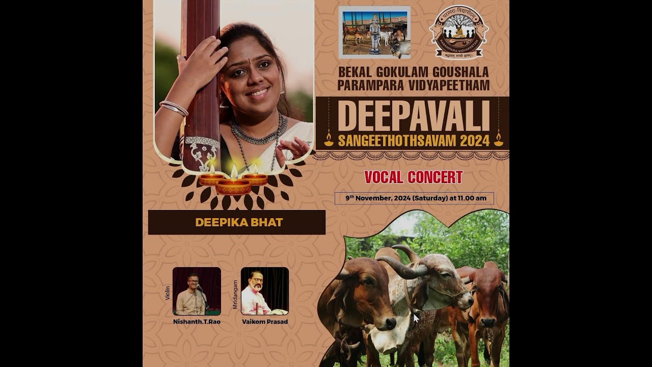 Day 9|Deepavali Sangeethothsavam 2024|Bekal Gokulam Goushala Parampara vidyapeetam