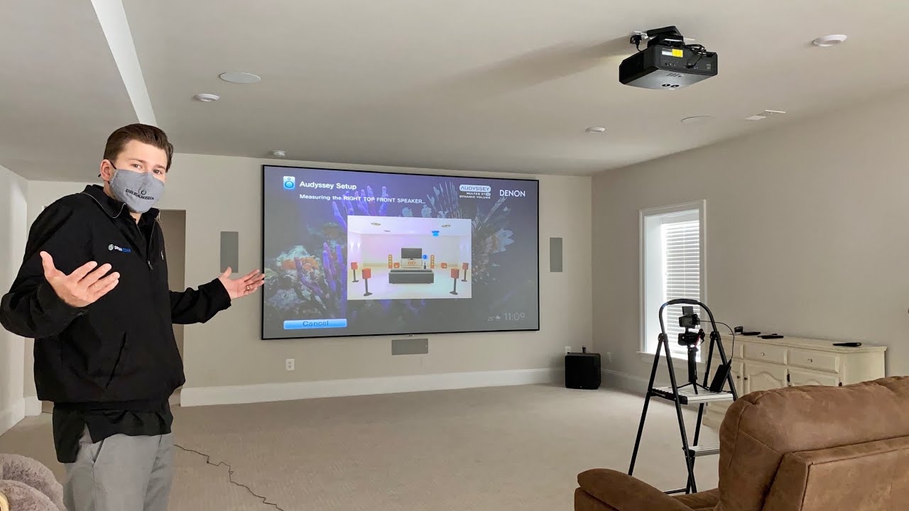 HOW TO Calibrate your home Theater speakers with your AV rack in a closet!