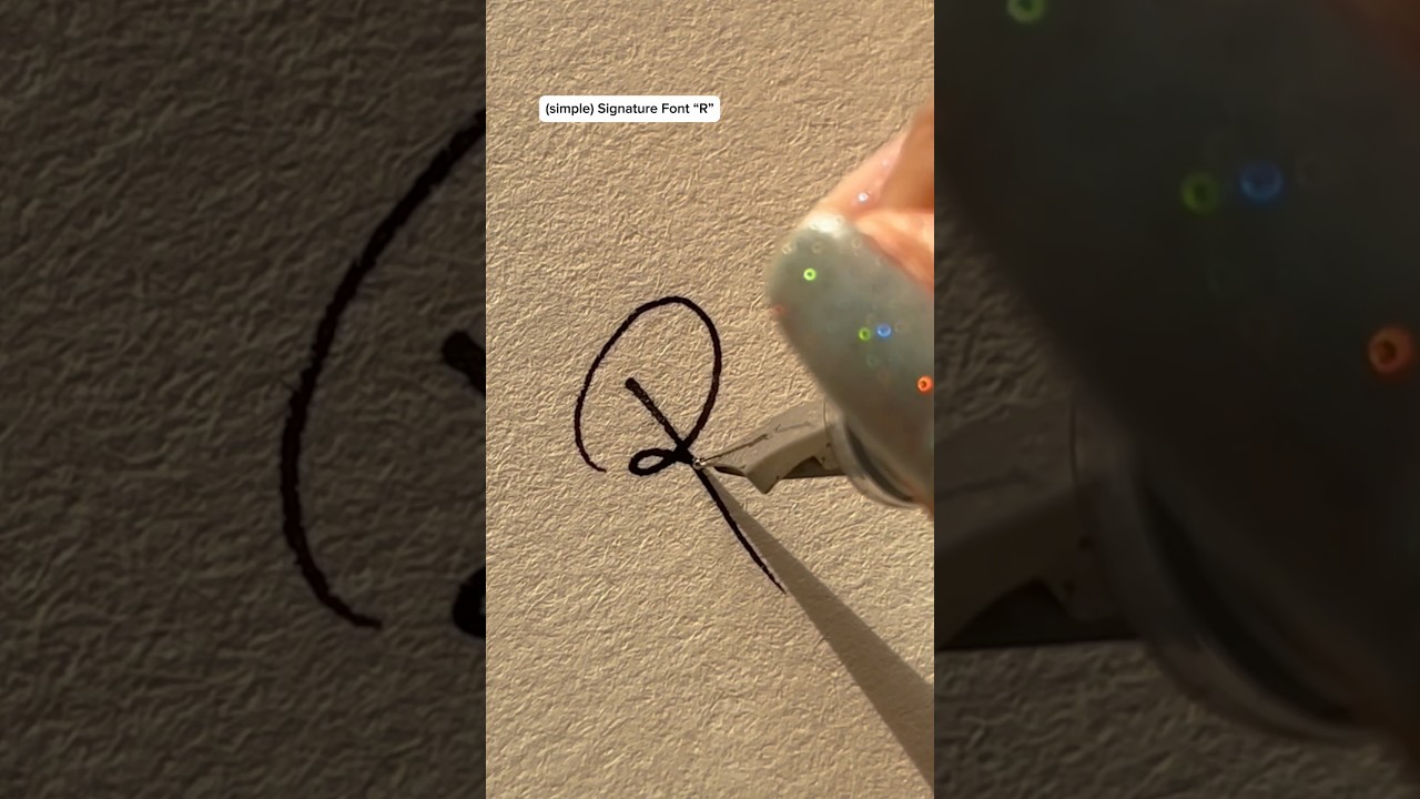 Signature Font &ldquo;R&rdquo;✍️