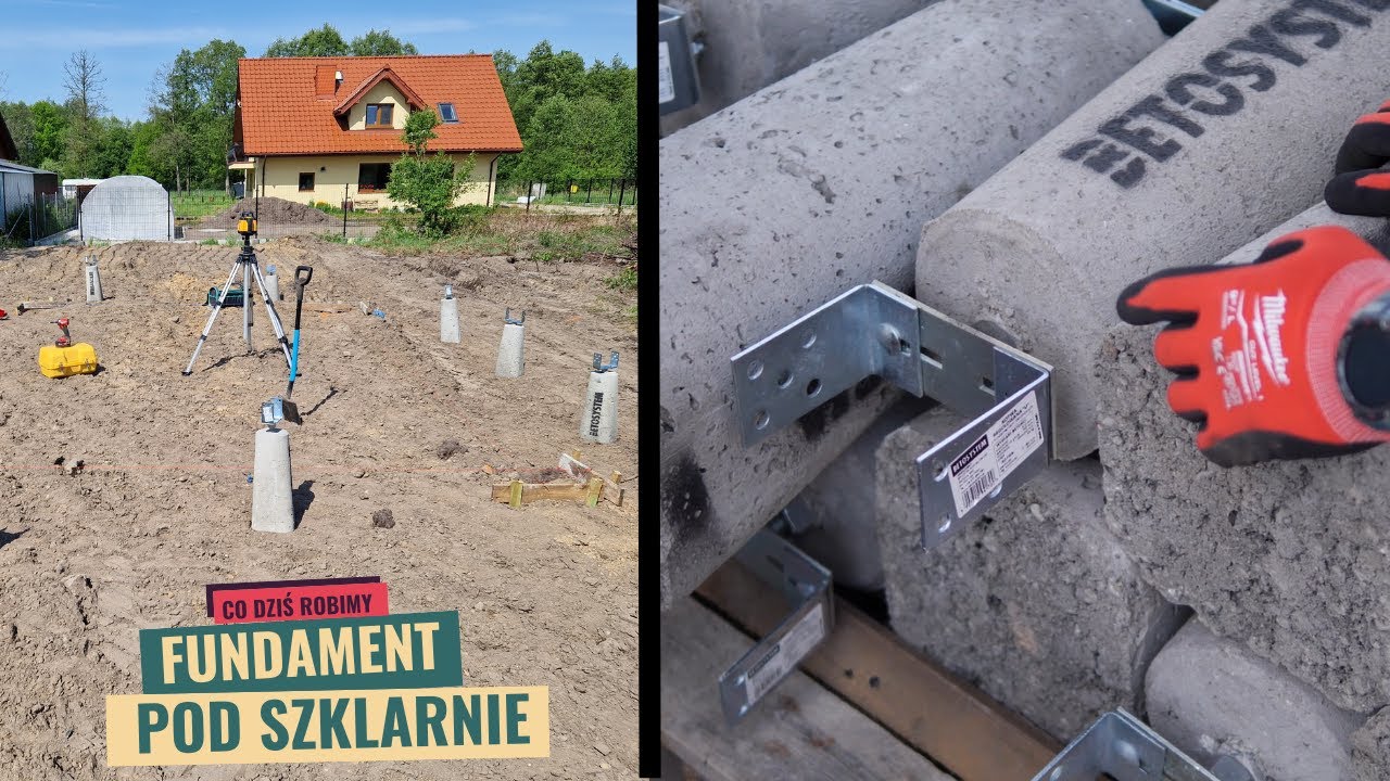 Robimy fundament pod drugą szklarnię w pół dnia.
