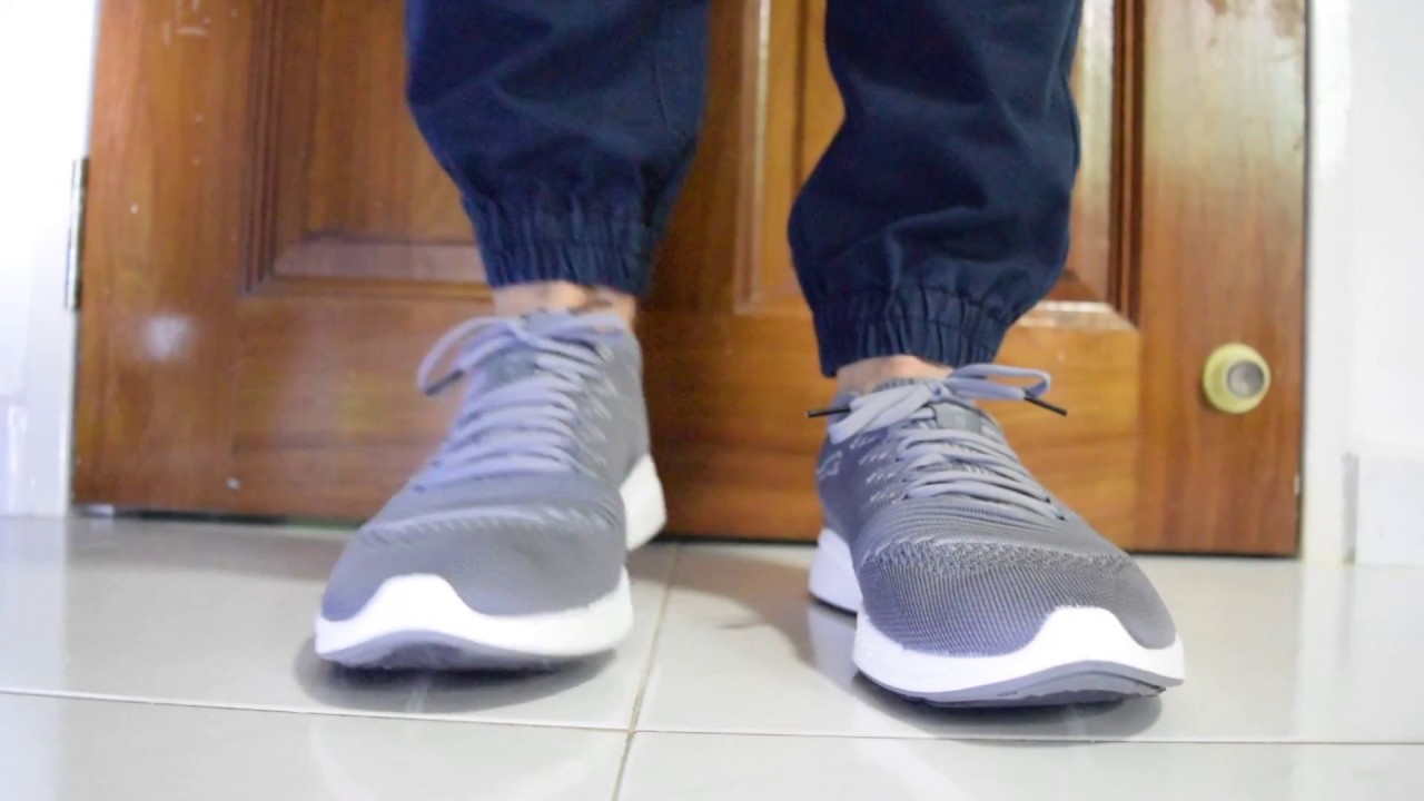 Puma Ignite Evoknit 3D (Steel Gray/Drizzle/White) On Feet