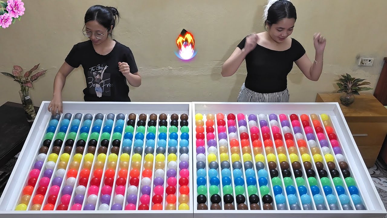👫 Satisfying ASMR Gameplay | Two Players Sorting Color Balls 🔮