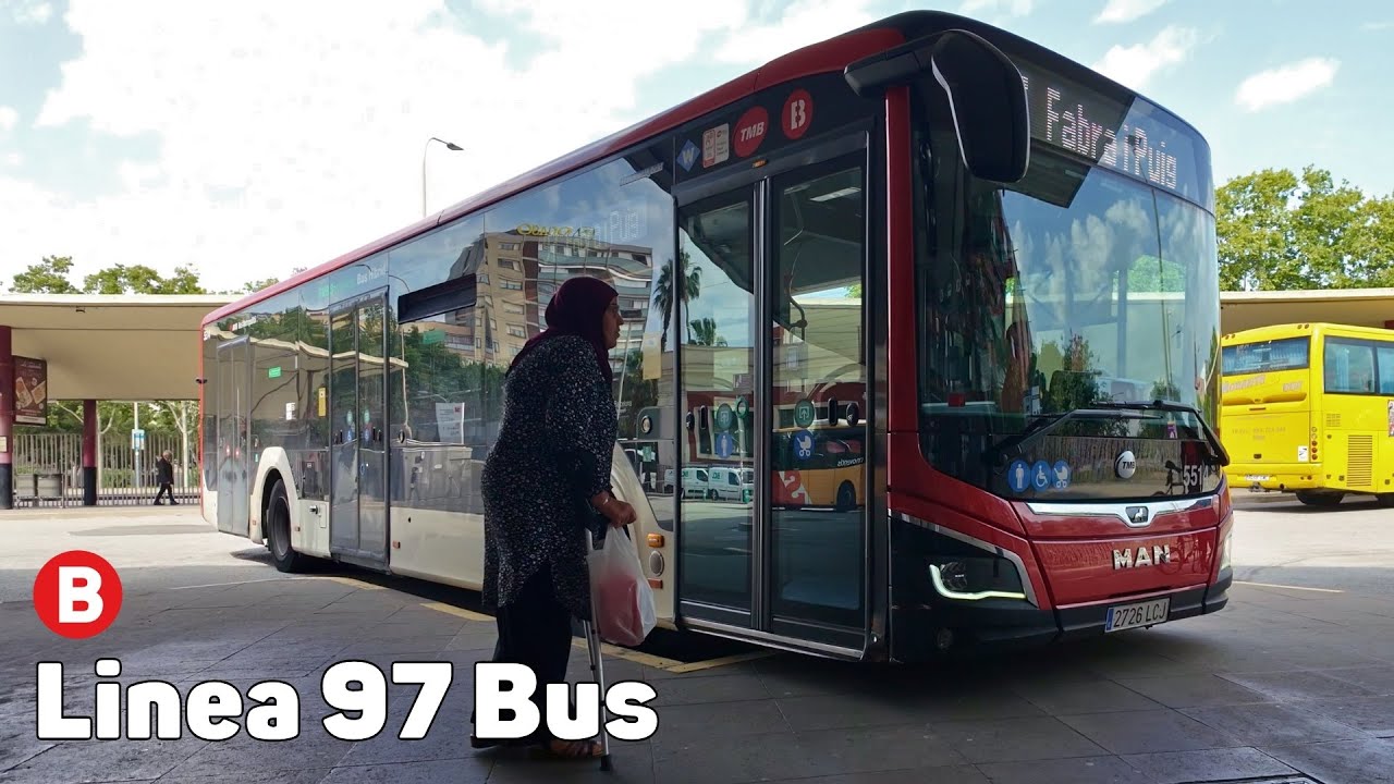 Автобус линии 97 - Барселона, Испания - полное путешествие