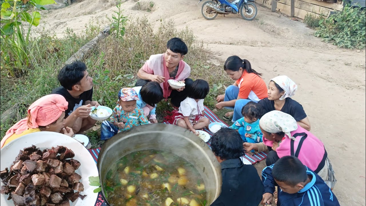 Karen food, especially venison curry, is delicious when eaten together as a family.