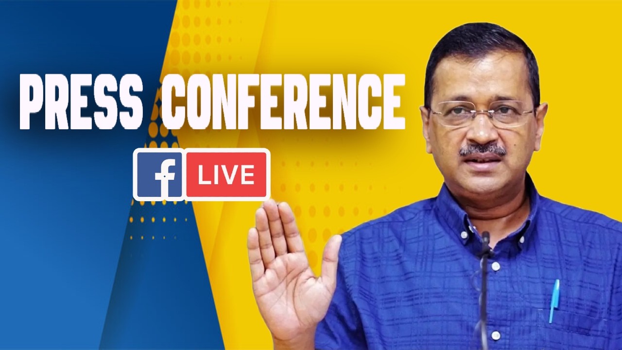 Aam Aadmi Party National Convenor Arvind Kejriwal Addressing a Press Conference After Court Relief