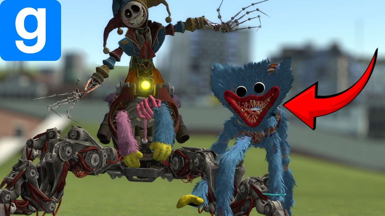 GMod Poppy Playtime chapter 5 Prototype and Huggy chase me!