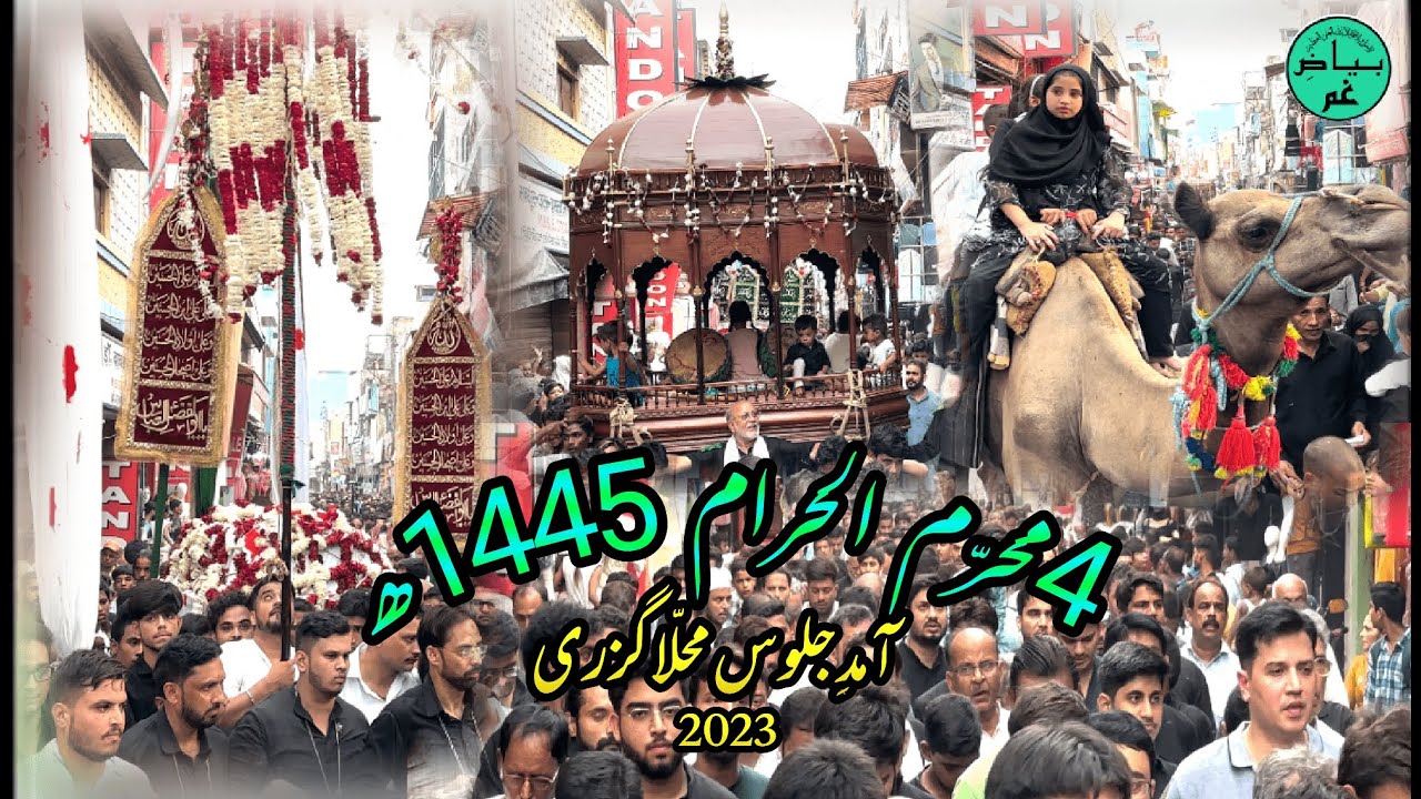 4 Moharram 1445H/2023 |  Aamad Juloos Moh. Guzri Amroha | HD Video | Bayazegham